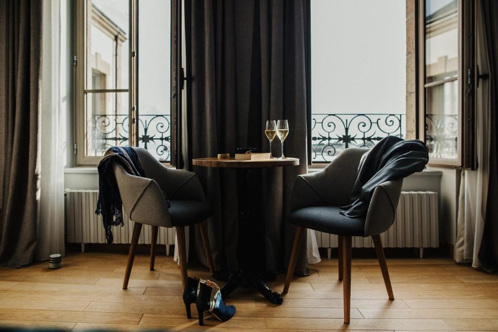Posezení v ubytování Le Mora Hôtes