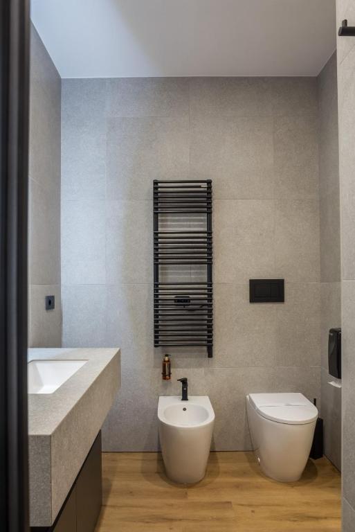 Koupelna v ubytování Hotel Acquamatta