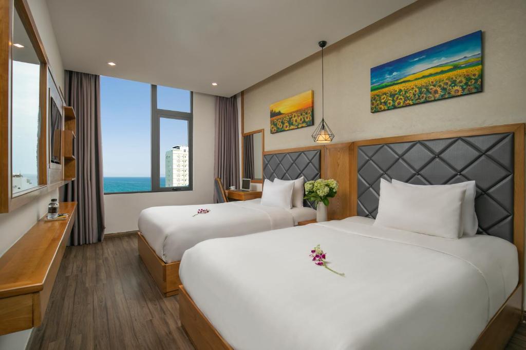 Phòng Premier 2 Giường Đơn Nhìn ra cảnh Thành phố