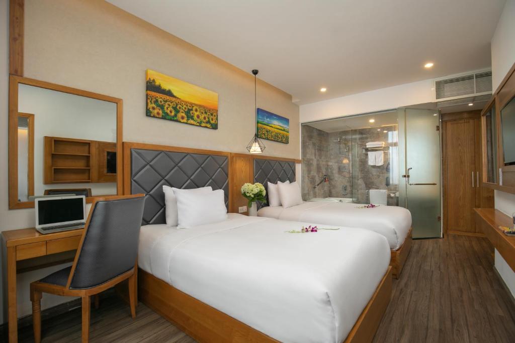 Phòng Premier 2 Giường Đơn Nhìn ra cảnh Thành phố