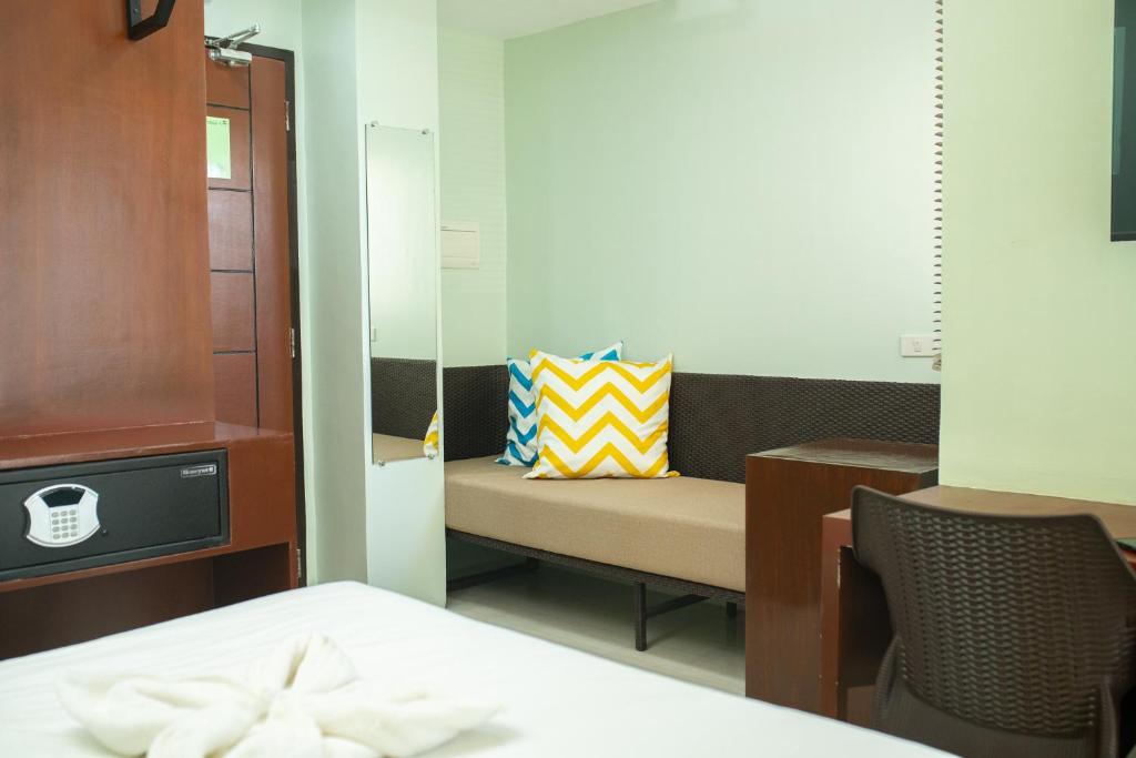 Cama o camas de una habitación en Bloom Boracay