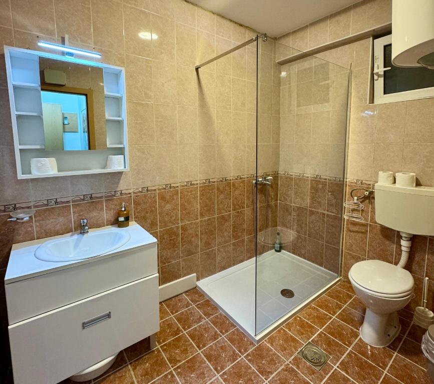 Koupelna v ubytování Apartments Kentera LUX
