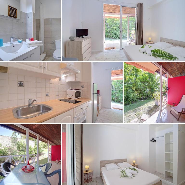 Kuchyň nebo kuchyňský kout v ubytování Résidence Ti'Kéol - Appartements avec terrasse 2 à 4 personnes, piscine