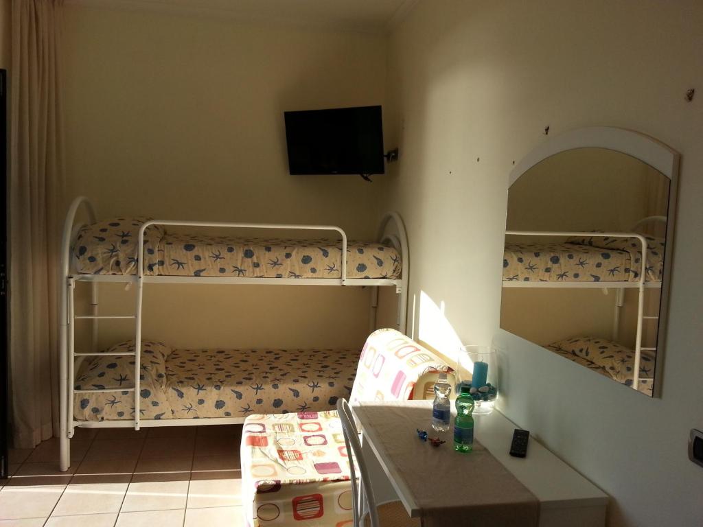 Postel nebo postele na pokoji v ubytování Hotel Tirreno Formia