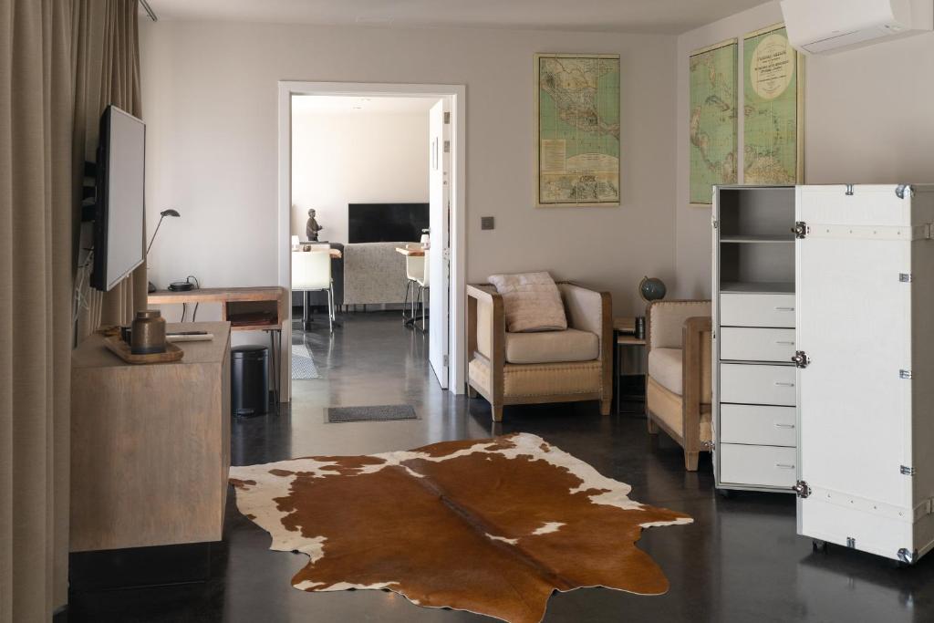 TV a/nebo společenská místnost v ubytování B&B De Vlierbeek