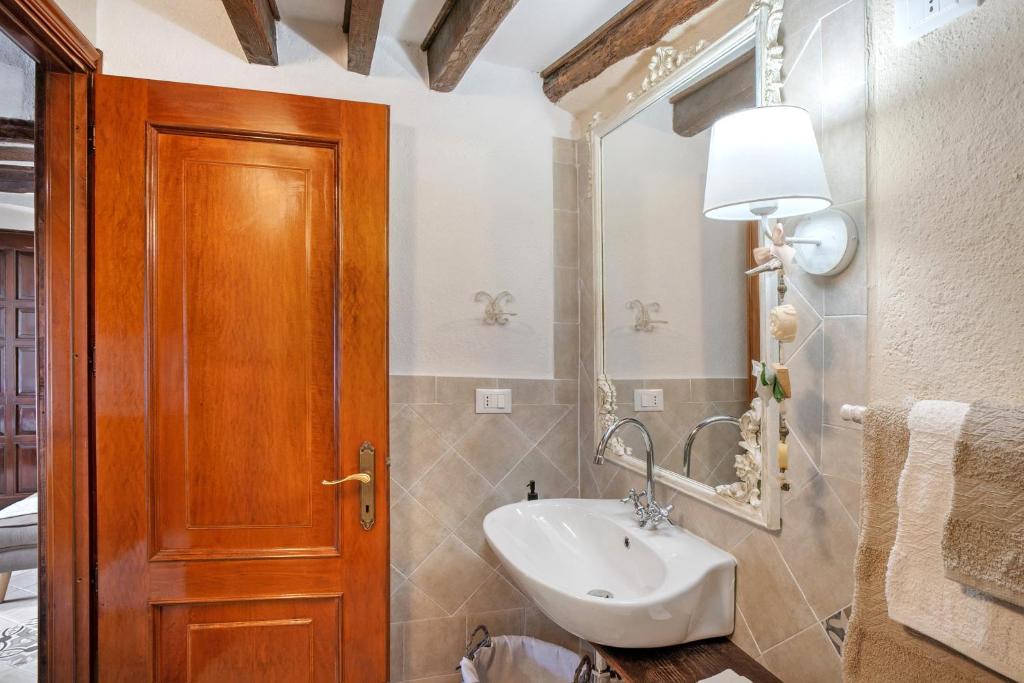 Koupelna v ubytování Agriturismo U' Spigu Nonna Annetta