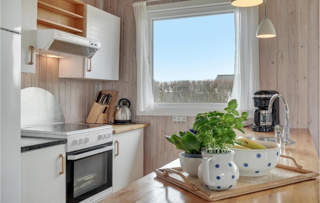 Kuchyň nebo kuchyňský kout v ubytování 3 Bedroom Nice Home In Otterup