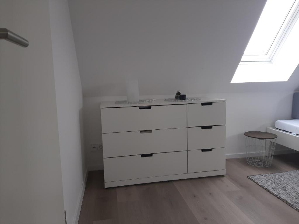 Postel nebo postele na pokoji v ubytování Seeperle