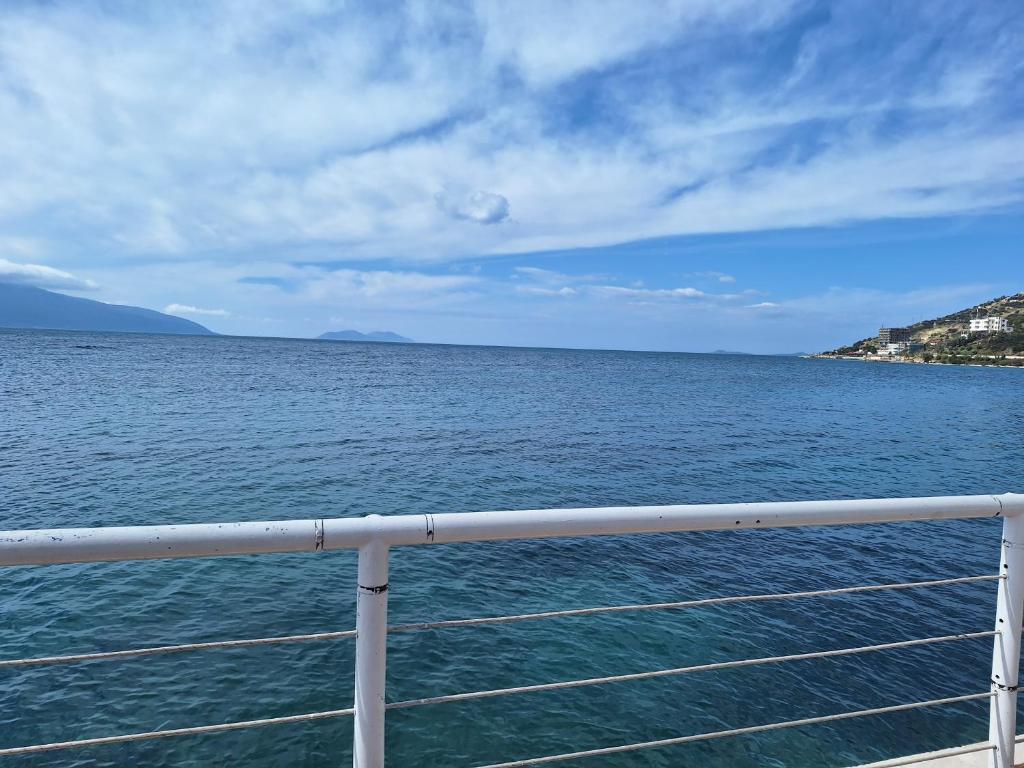 a view of the ocean from a boat at Dori 's place in Vlorë