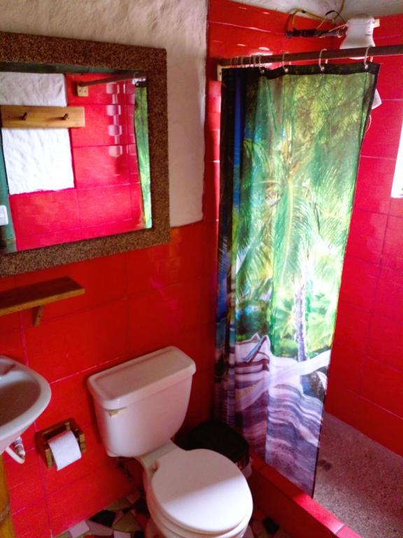 Koupelna v ubytování Hostal Yemayá Mompiche