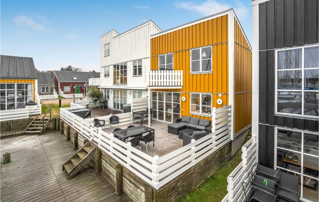 Bygningen som feriehuset ligger i