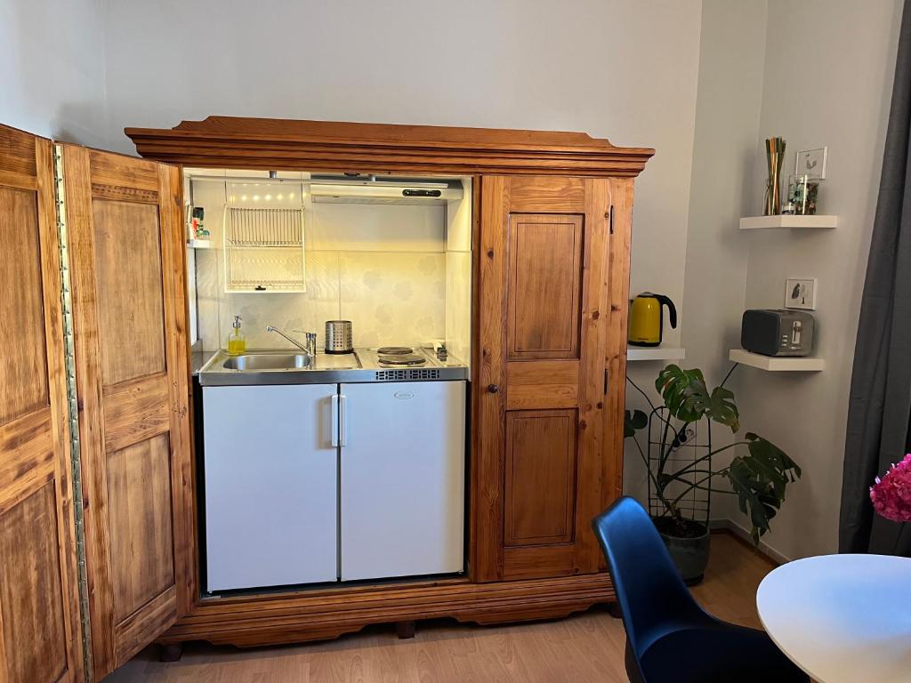 Kuchyň nebo kuchyňský kout v ubytování Apartments Porec