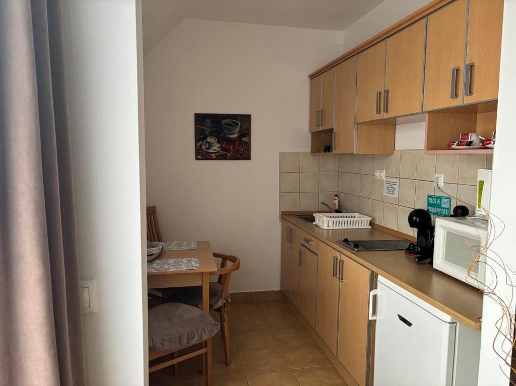 Kuchyňa alebo kuchynka v ubytovaní Tip Top Wellness Apartman Zalakaros