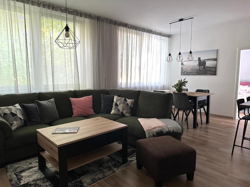 Posezení v ubytování apartmán v Šamoríne