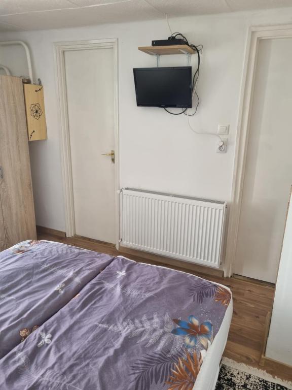 Televízia a/alebo spoločenská miestnosť v ubytovaní Napfény Apartman