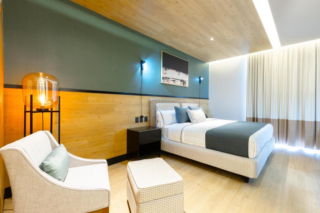 Postel nebo postele na pokoji v ubytování Hotel Noite Business Class