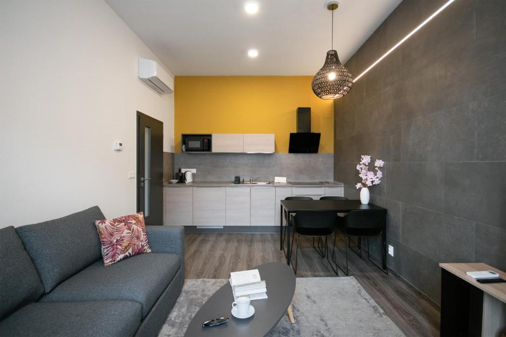 Kuchyň nebo kuchyňský kout v ubytování CORU House