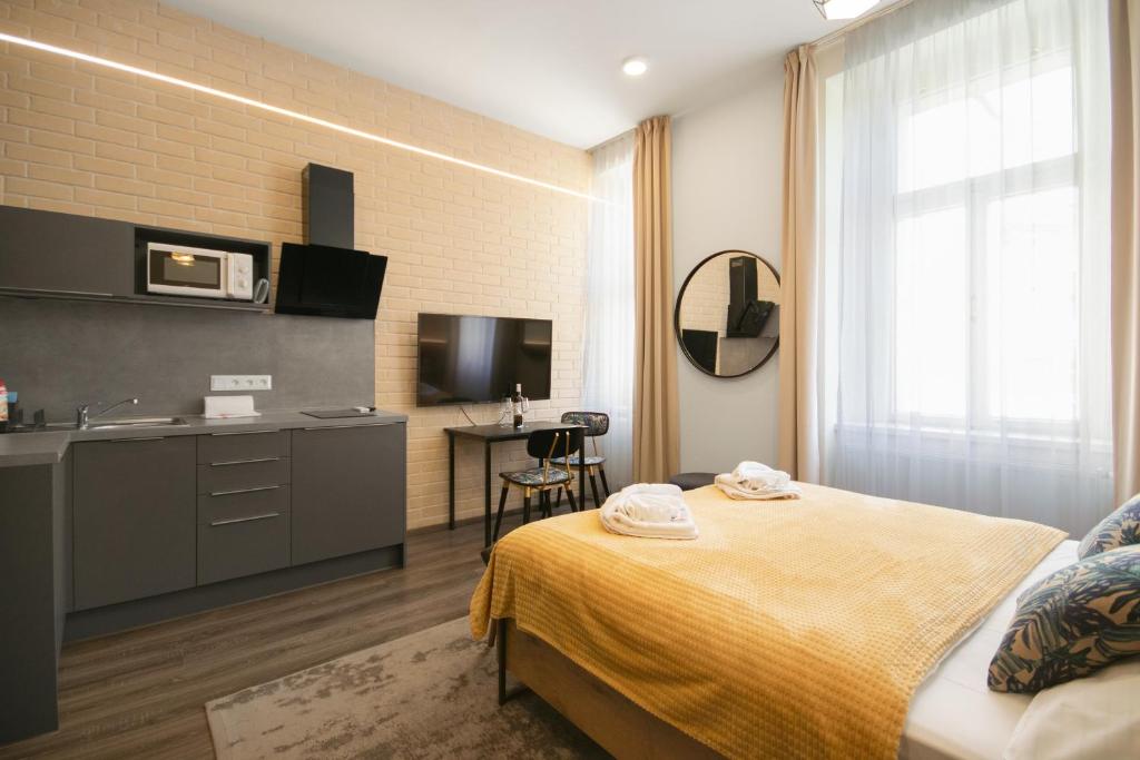 Postel nebo postele na pokoji v ubytování CORU House