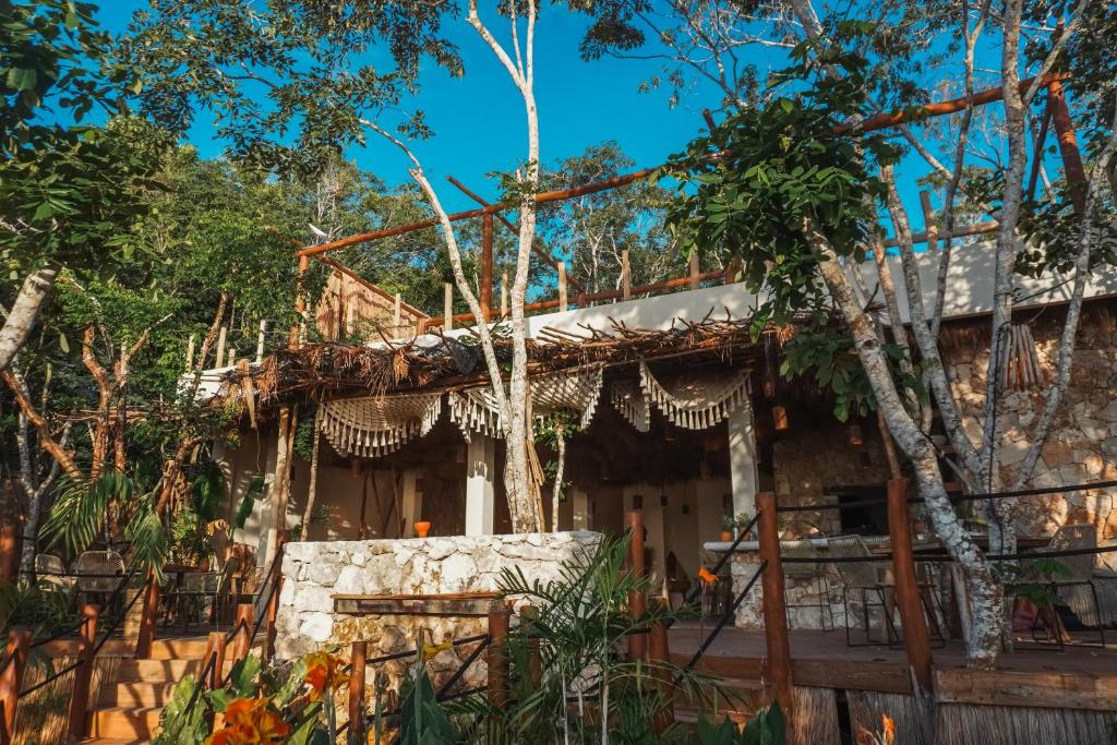 Zahrada ubytování Naya Bacalar Lagoon Front Hotel