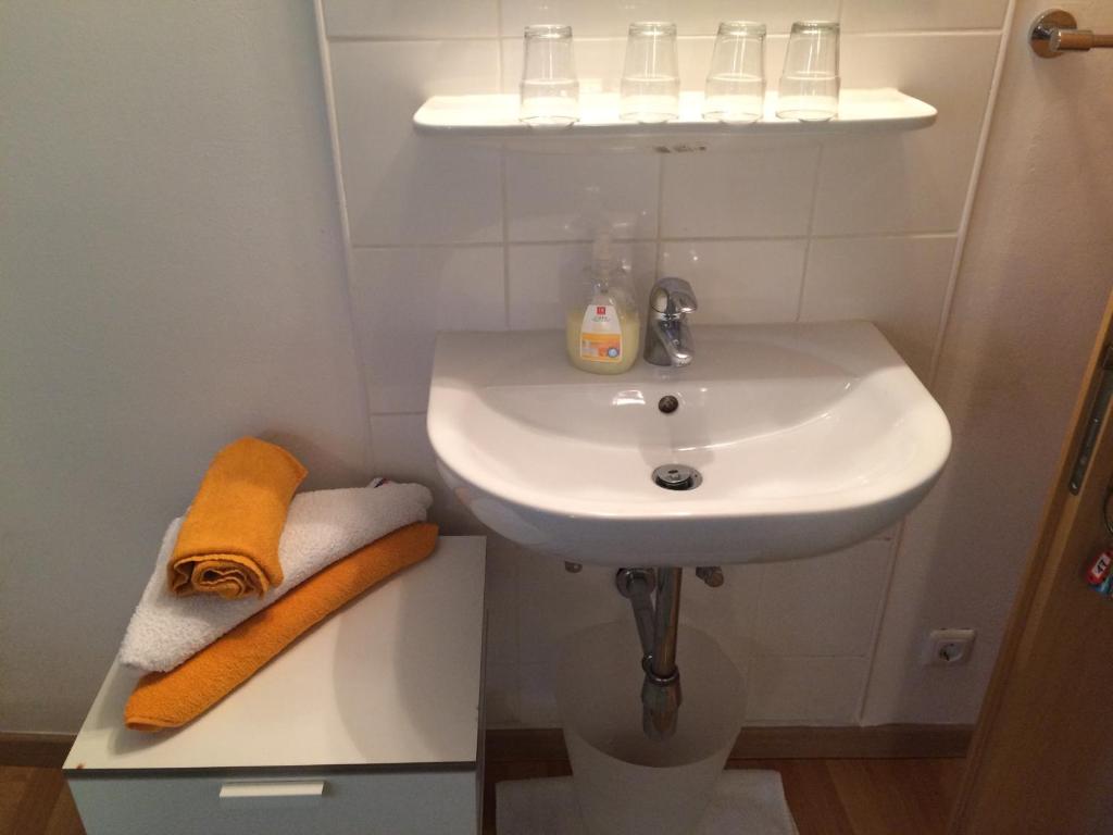 Koupelna v ubytování Cityhotel Junger Fuchs