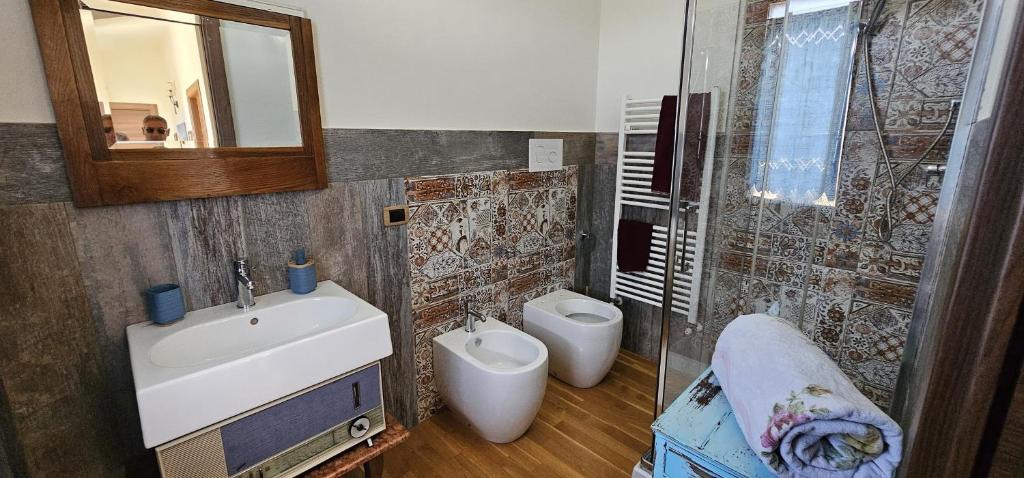 Koupelna v ubytování B&B Della Via Francigena
