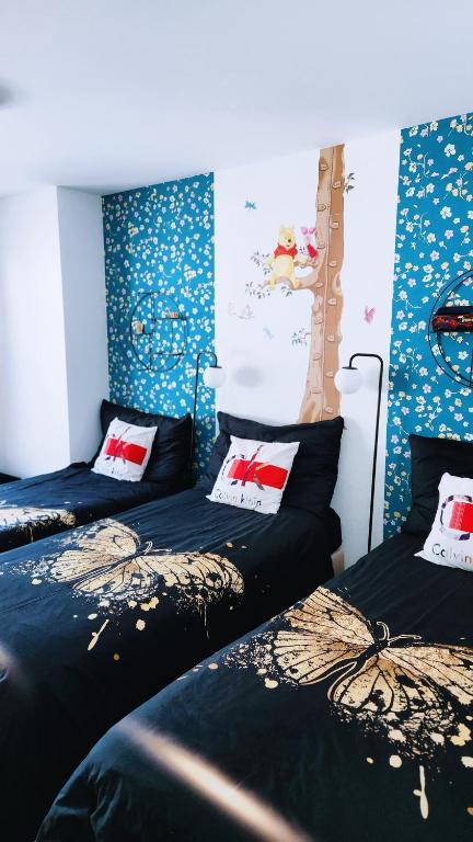 Postel nebo postele na pokoji v ubytování Stand-in Appartement