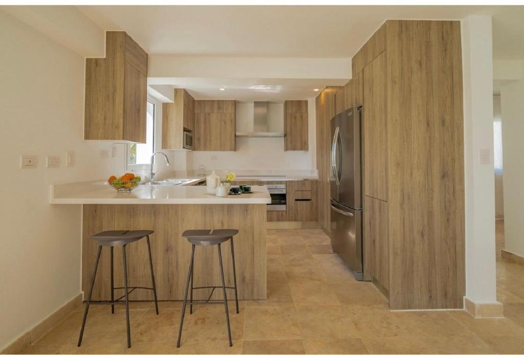 Cuina o zona de cuina de Punta Palmera Beach Front and pool views Cap Cana