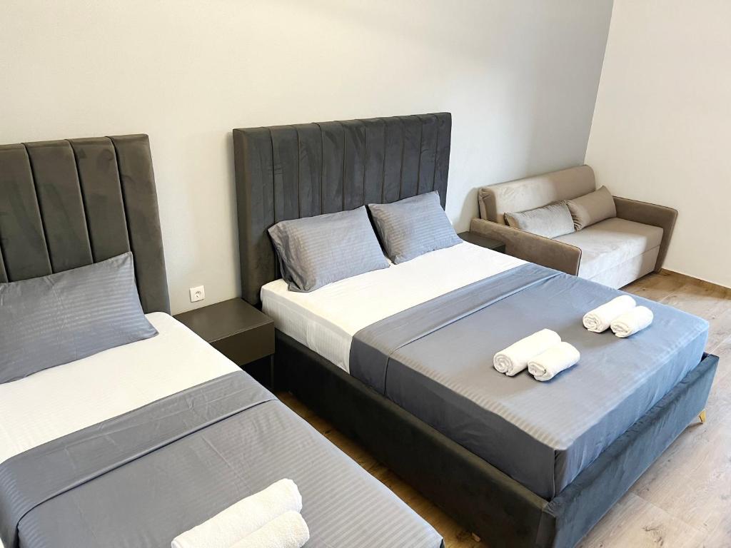 Postel nebo postele na pokoji v ubytování SUPREME Luxury
