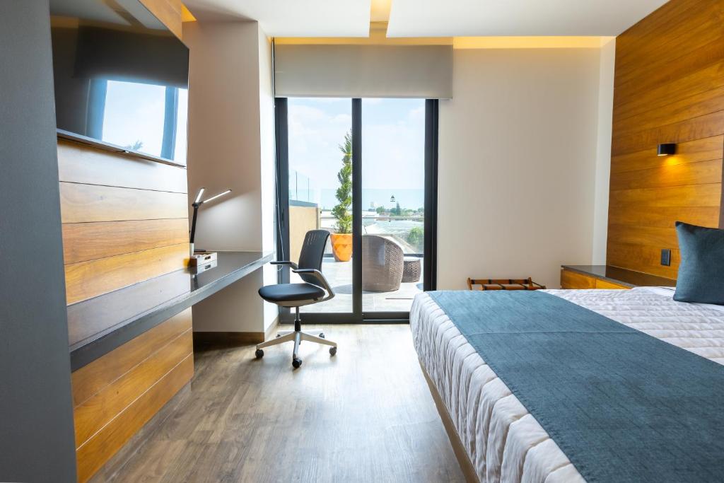 Postel nebo postele na pokoji v ubytování Hotel Noite Business Class