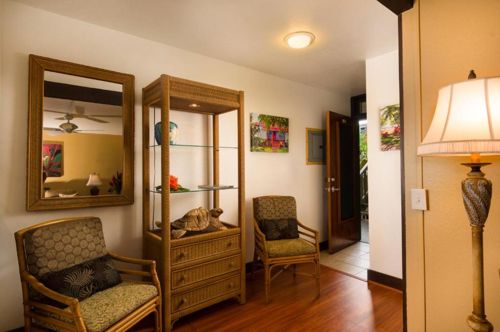 Posezení v ubytování Hana Kai Maui - #103 Helani oceanview 1 BR
