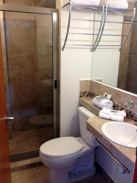 Koupelna v ubytování Hotel Dajana Boulevard