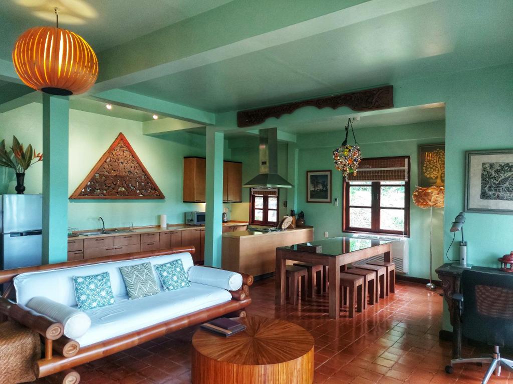 Posezení v ubytování Mekong Villas