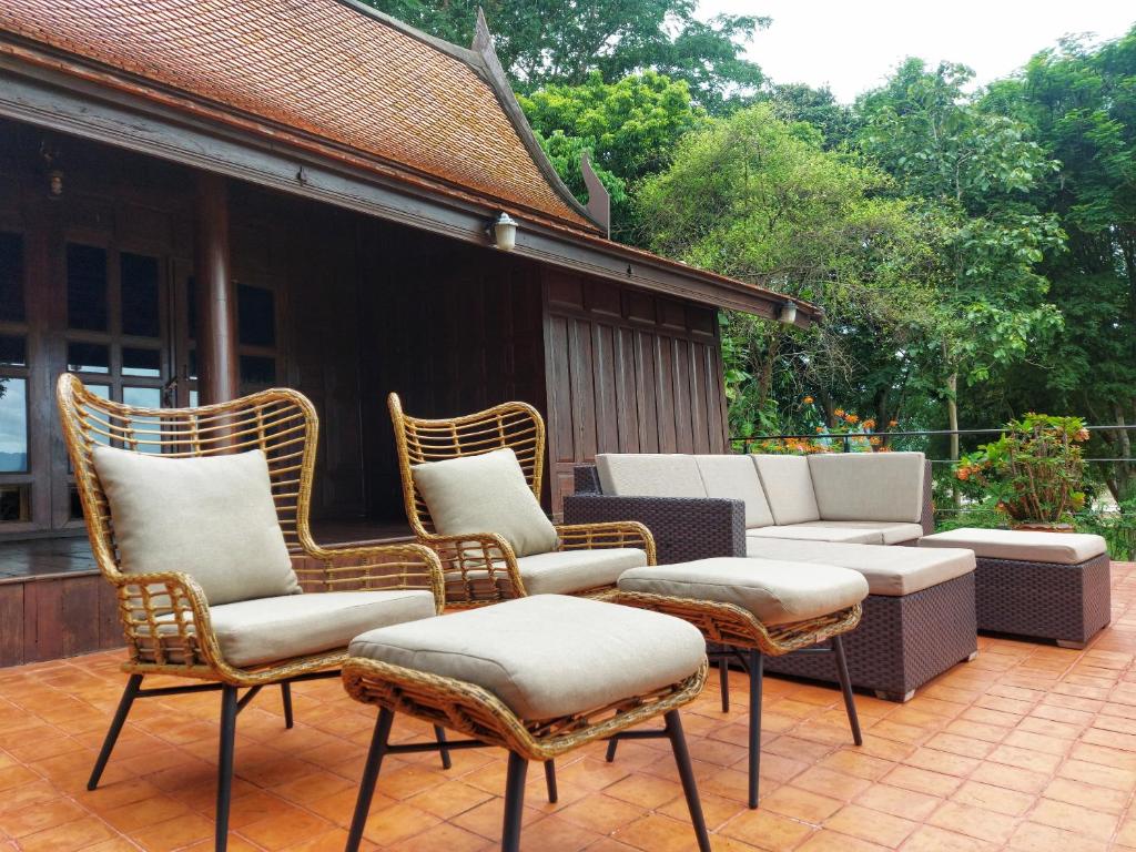 Posezení v ubytování Mekong Villas