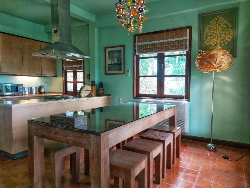Kuchyň nebo kuchyňský kout v ubytování Mekong Villas
