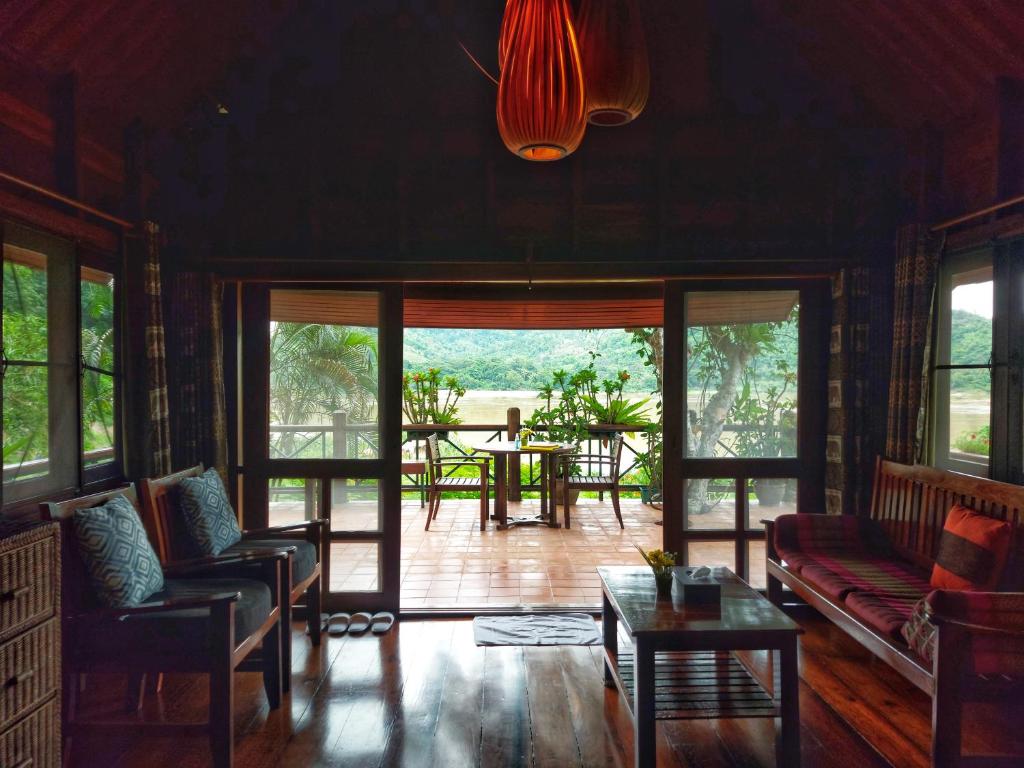 Posezení v ubytování Mekong Villas