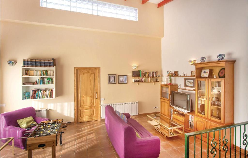 A seating area at 7 Bedroom Lovely Home In Santa Susanna