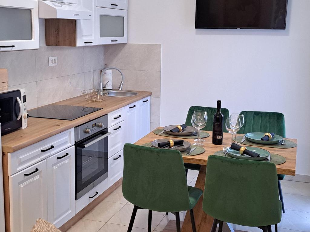 Kuchyň nebo kuchyňský kout v ubytování Apartman Iko Cista Provo