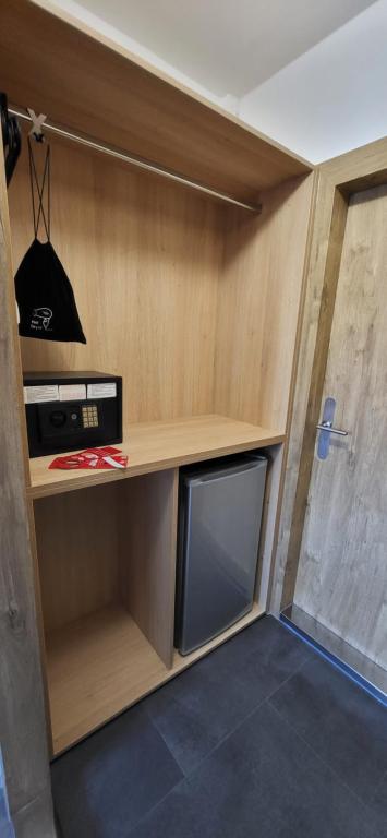 Kuchyň nebo kuchyňský kout v ubytování Doris Hotel