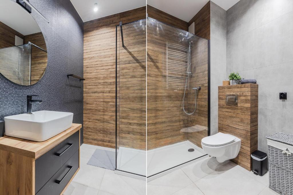 Kúpeľňa v ubytovaní SuperApart Przerwana 13 MiniStudio