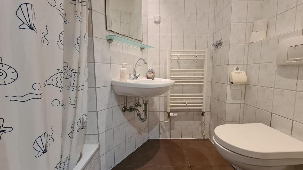 Koupelna v ubytování Freiraum Hostel Kreuzberg