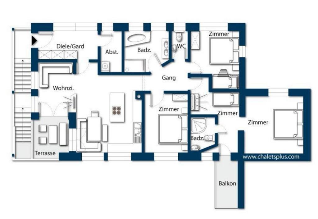 Půdorys ubytování Haus Rendl 1