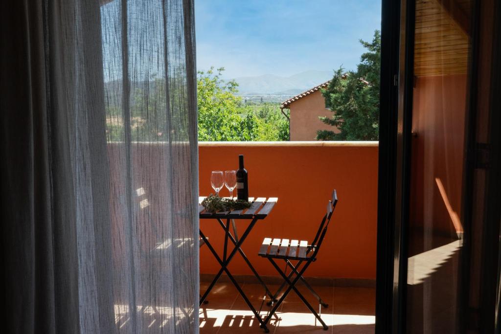 Balkón nebo terasa v ubytování Agrotospita Country Houses