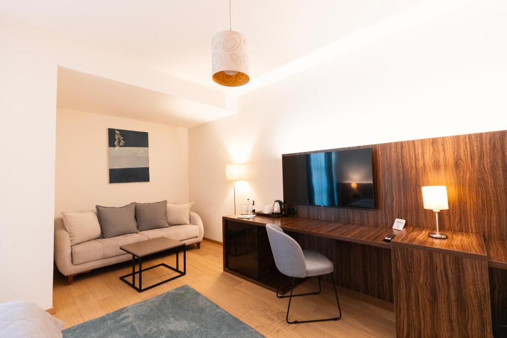 TV a/nebo společenská místnost v ubytování Hotel Sirius