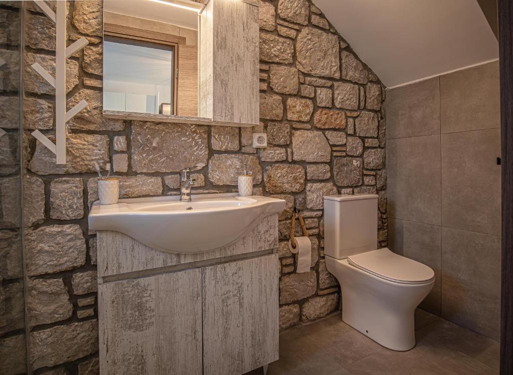 Koupelna v ubytování Anasa Rustic Villa