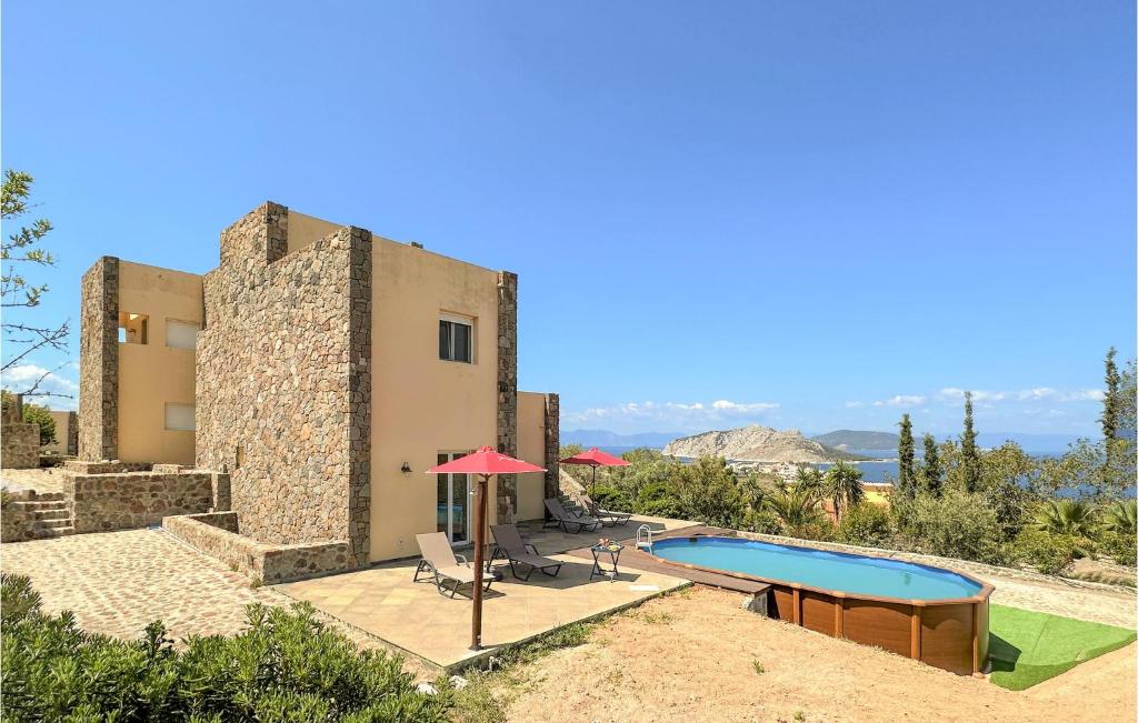an image of a villa with a swimming pool at Beautiful Home In Perdika With Wifi in Perdhika