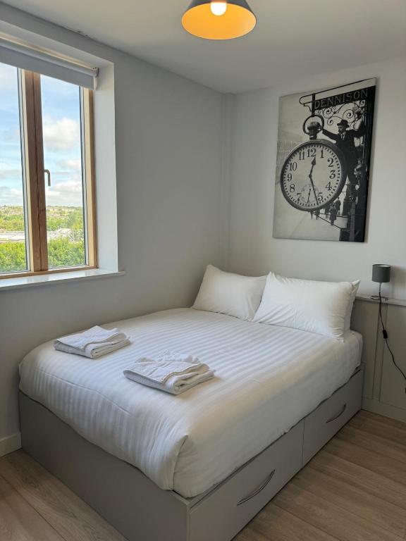 Postel nebo postele na pokoji v ubytování SWUITE GALWAY