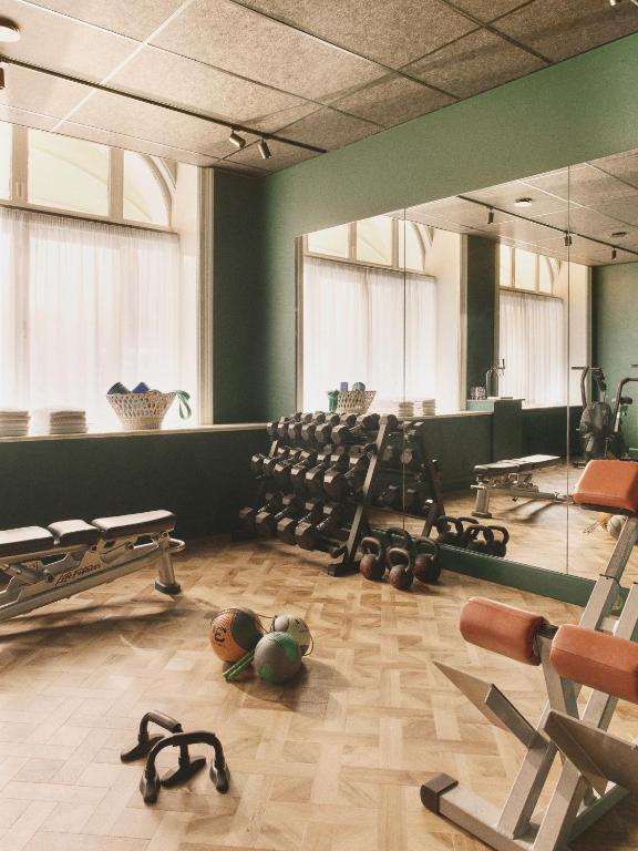 Fitness centrum a/nebo fitness zařízení v ubytování Hotel Bella Grande