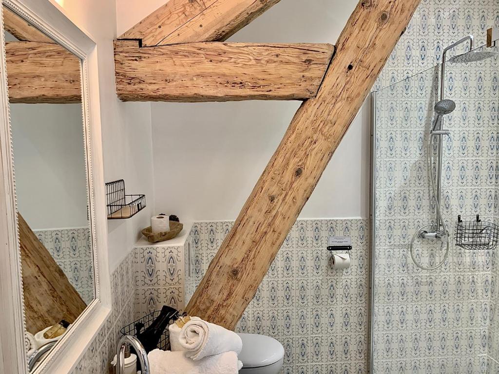 Koupelna v ubytování Hotel Savel