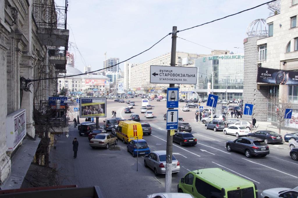 Nespecifikovaný výhled na destinaci Kyjev nebo výhled na město při pohledu z hotelu