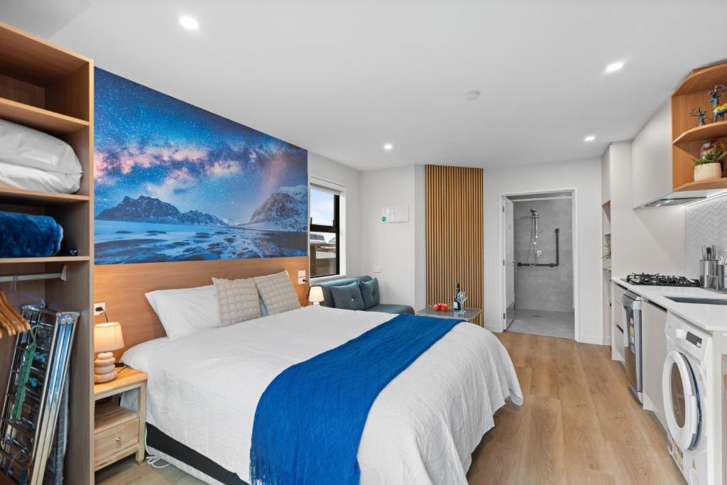 Kuchyň nebo kuchyňský kout v ubytování Sunshine Suites
